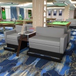 당구장 의자 소파 2인용 탁자 테이블 일체형 쇼파 : 순항직구