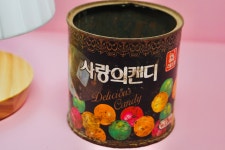 옛날 해태 사랑의캔디 사탕통 근대사 레트로 빈티지소품 : 꼬마눈사람