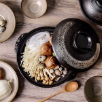 이가모노 가마도상 스타일 밥솥 직화밥솥 뚝배기 전골 솥밥 직화 브러시 핸드 페인팅 2800ml 대형 냄비 : 재민이네2