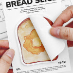 식빵 토스트 크로와상 모양 점착식 메모지 포스트잇(30장) : 도니카트