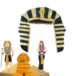 이집트 코스프레 재미 있은 모자 참신 황금 검은 의상 머리 장식 드레스 파라오 킹 N7YF : 오션글로벌23