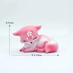 인기 원신 임팩트 야에 미코 여우 수제 핑크 동상, 탁상용 입상 장식, 코스프레 팬 소품 선물 : 오션글로벌23