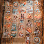 London Gifties 마스킹 테이프 Pumpkin latte girls 3D Gloss PET 10m LG 328(cut) : 톤페이퍼