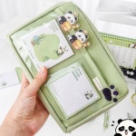 대용량 정리함 학생 문구 크게 연필 층 도 펜 가방 다기능 열림 지퍼 케이스 : 해피투 스토어