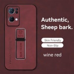 핸드폰 거치대OPPO Reno 7 Pro 5G  하드 충격 방지 케이스  가죽 보호 휴대폰  후면 커버 H2293 브래킷 거치대 : 에덴프레시