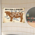 P83 소부속물 명칭 곱창 대창 고기 구이 식당 포스터 인테리어 한식 그림 한우 전골 : 달맨션