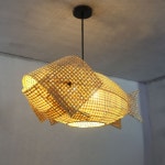 물고기 펜던트 주방 조명 등 140x42cm 레스토랑 인테리어 식당 카페 램프 샹들리에 전등갓 무드등 매장 : 오피글로벌