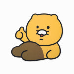 춘식이 마우스패드 엄지척 데스크 귀여운캐릭터 휴대용 마우스패드 : 뉴아쥬