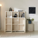 120cm 3단도어 서재수납장 틈새장 서재책꽂이 선반장 서재책장 S0744 : 수납컴퍼니