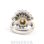 [한미 감별서] 11.7mm 해수산 남양 백 진주 & 다이아몬드 & 18k 화이트골드 반지 : 미네르바 MINERVA