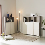 120cm 3단도어 서재수납장 틈새장 서재책꽂이 선반장 서재책장 S0744 : 수납컴퍼니