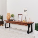 원목 멀바우 좌식 서랍형 테이블 낮은책상 좌식테이블 1500 : 리빙하우징