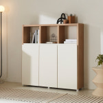 120cm 3단도어 서재수납장 틈새장 서재책꽂이 선반장 서재책장 S0744 : 수납컴퍼니