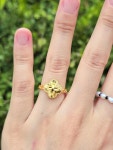 mhjewelry 순금 더블 크로버 반지 24k 3.75g : mhjewelry