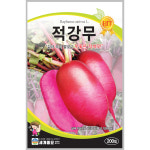 적강무 200립 / 무우씨 무씨앗 샐러드 절임 피클 무 빨강무 핑크무 분홍무 : 초록스타