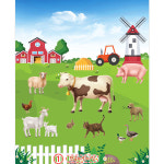 D4909 동물 현수막 / 어린이집 유치원 동물농장 가축 체험 현수막 제작 1회 수정 가로형 소 : 파티붕붕