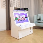 화사 게임기 swgames 렛츠플레이 24인치 좌식형 가정용 오락실 게임기 레트로 오락기 (팩포함) : lets play