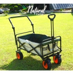 네츄럴캠프 캠핑 웨건 폴딩카트 푸쉬핸들 광폭타이어 150L 수납가방 포함 : Natural Camp