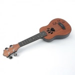 초보자 초등 소프라노 우쿨렐레 가이드북 연습용 휴대용 연주 우쿠렐레 세트 발자국 딥브라운 : 늦은저녁