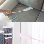 납작 틈새 먼지 제거기 머리카락제거 먼지털이 청소솔 브러쉬 스틱(부직포 10매 포함) : 다미비니