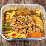 한상궁 매콤 안동 찜닭 순살 밀키트 1200g 닭다리살 넓적당면 조랭이떡 야채 듬뿍 반찬 캠핑 야식 안주 : 한상궁 푸드