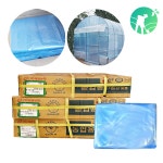 타조표 삼층 장수 비닐 하우스 자재 농업용 캠핑 덮개 텃밭용 두께 0.1mm 9m 10m : 청년 농자재