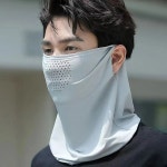 아이스 실크 자외선 차단 마스크 목 커버 브림 모자 : 스카이M몰