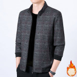 남성 차이나넥 자켓 숏 핏 집업 긴팔 체크무늬 점퍼 K081409 : 플로엔스