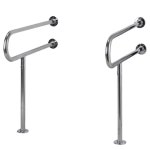 요양병원 장애인화장실 세면대 손잡이 분리형 곡선 좌변기 빌딩 : 무무대