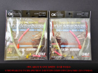 오케이피싱 UV 축광 어피꼴뚜기 양다리 어피 쌍걸이채비 OKF-129 선상 갈치 낚시바늘 : 두꺼비낚시