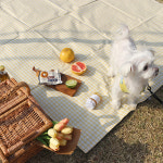 맨드롱 양면 방수 피크닉 매트 소풍 축제 캠핑 돗자리 잔스트라이프 S : 맨드롱