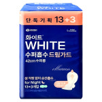 화이트 수퍼흡수 드림가드 수퍼롱 오버나이트, 16개입, 1팩 : 주식회사 올바른 -올핏