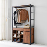 이지 1200 선반 수납 드레스룸 옷걸이 옷 철제 스탠드 행거 : 가구본