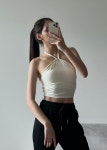 필라테스옷 필라테스복 요가옷 브라탑 홀터넥탑 : 컴포시
