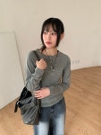 빈티지 차콜 벨트 숄더 크로스 백 : 모브앤로지