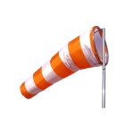 옥외 풍속계 3m 깃형광 방수 발 공항 풍향계 점검 화학 주유소 2 미터 높이의 반구 (윈드 백 포함) : AW STORE