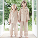 핑코코 4109브라운체크 잠옷 주니어 키즈 파자마파티 아동파자마 초등잠옷 : 핑코코