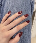 수제네일 자석네일팁 버건디 가을원컬러 네일팁 : 어반URBAN