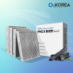[호환] 3+1 오투코리아 PM2.5 자동차 차량용 활성탄 에어컨필터 (4개입) OH101 : 아인스