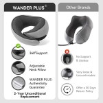 목 베개 메모리 수납 지지대 편안한 여행 순수 비행기용 가능 커버 : 야호야호