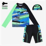 레노마수영복 BS20854 남아동레쉬가드 상하 수모 3PCS 세트 : 스윔앤짐