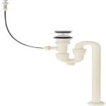 SANEI 세면 배수 마개 부착 S트랩 팝업용 오버플로우 파이프 직경 38mm H7722-38 : 성원인터네셔널