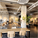 쿠버 베이커리 샐러드 스터디카페 매장 라운지 등받이 원목인테리어 베이지 그레이 가죽의자 : 리빙 가구