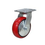 KCCY 중량 6인치 회전 고정 우레탄바퀴 산업용캐스터 구루마 구르마 핸드카 대차바퀴 일년품질보증 : 한국바퀴상사