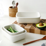 깊은 세라믹 밧드 트레이 세트 에어프라이어 용기 발뮤다 토스터기 오븐 그릇 대 : De.De