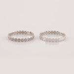 쇼메 2.5mm 비마이러브 / 풀다이아 49호 화이트골드 2pcs 레이어드 반지 : SJ다이아몬드