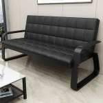 대기실 의자 3인 병원 소파 로비 회의실 심플디자인 블랙 싱글+3인용 : 미듬팜직구