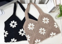 [코바늘DIY] 플라워 모티브 빅 백 만들기 : 숩니공방