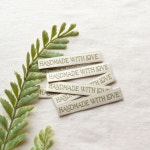 [1SET2개] 올리브 핸드메이드 위드 러브 직조라벨 handmade with love woven label : 피에스 파 피에스