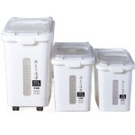 밀가루 보관통 잡곡 밀폐용기 대용량 곡물 쌀통 소금 잡곡통 25L 미디엄 F8901+컵 : 셀코틱글로벌